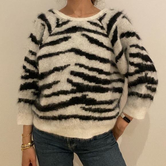 Bash parish black and white sweater size 2 - Picture 3 of 8